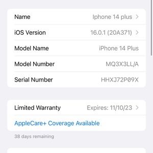 iPhone 14 plus (cricket)